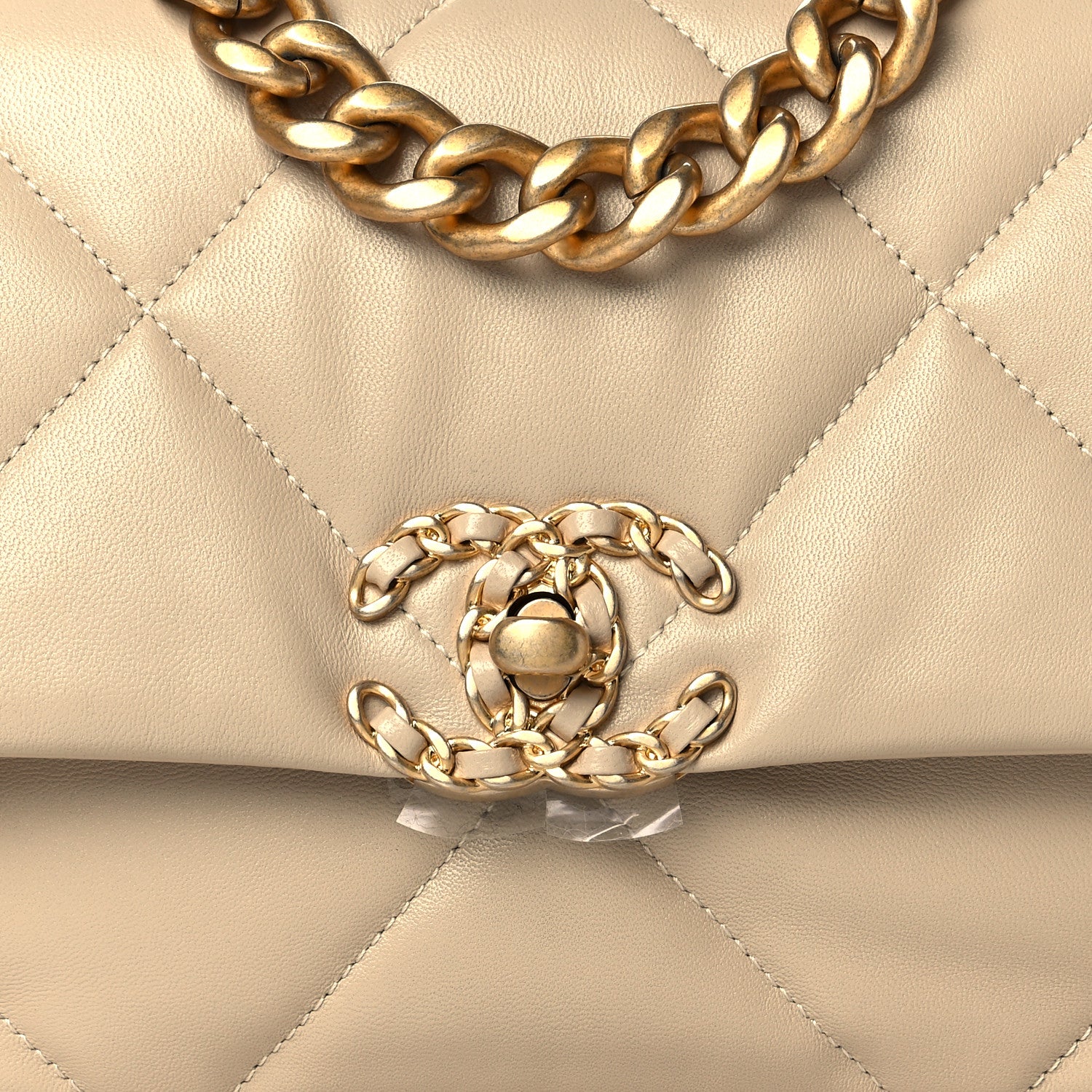 Chanel Lambskin Quilted Medium Chanel 19 Flap Beige 8 of 11
