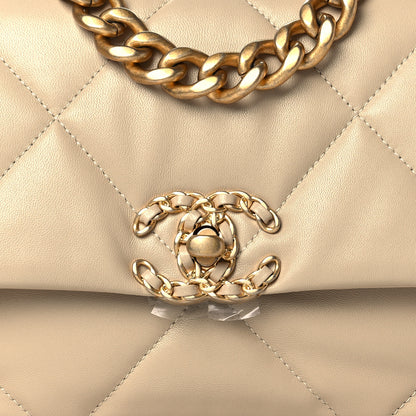 Chanel Lambskin Quilted Medium Chanel 19 Flap Beige 8 of 11