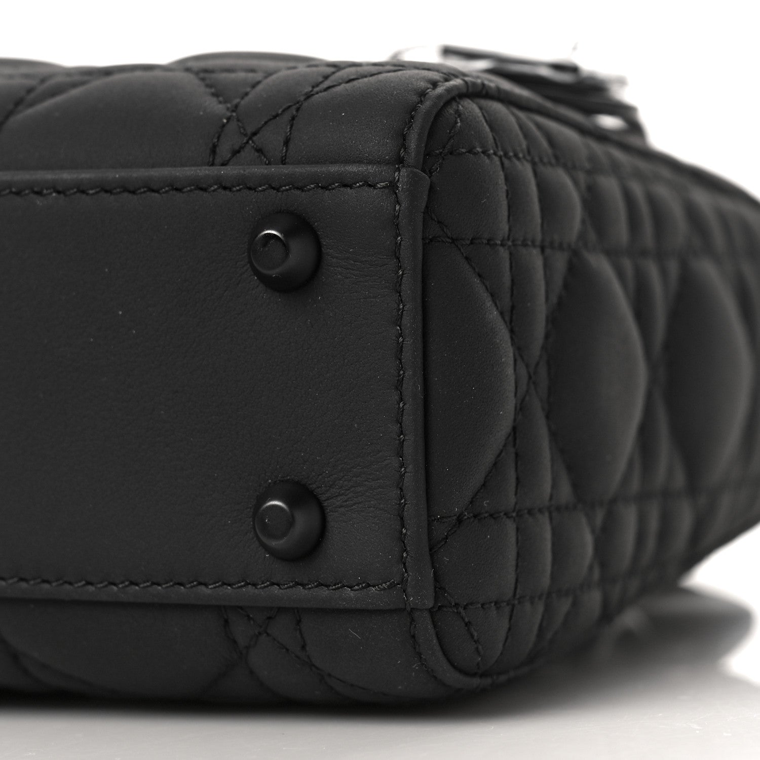 Christian Dior Ultra Matte Calfskin Cannage Mini Lady Dior Black 8 of 9
