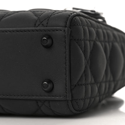 Christian Dior Ultra Matte Calfskin Cannage Mini Lady Dior Black 8 of 9