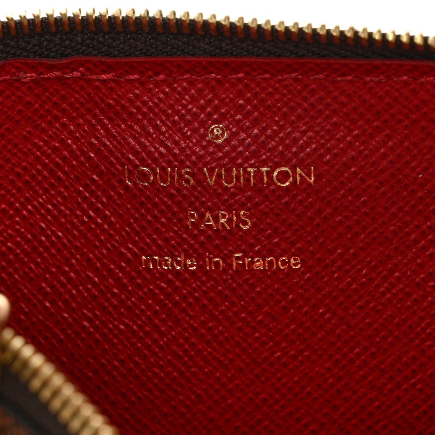 Damier Ebene Recto Verso Card Holder Red