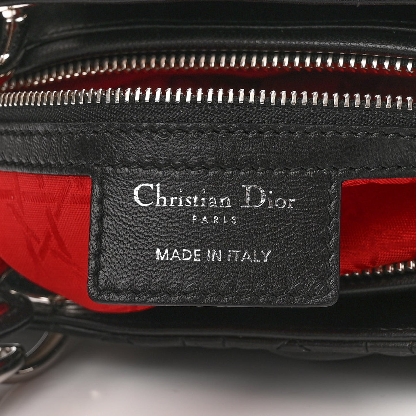 Lambskin Cannage Large Lady Dior Black