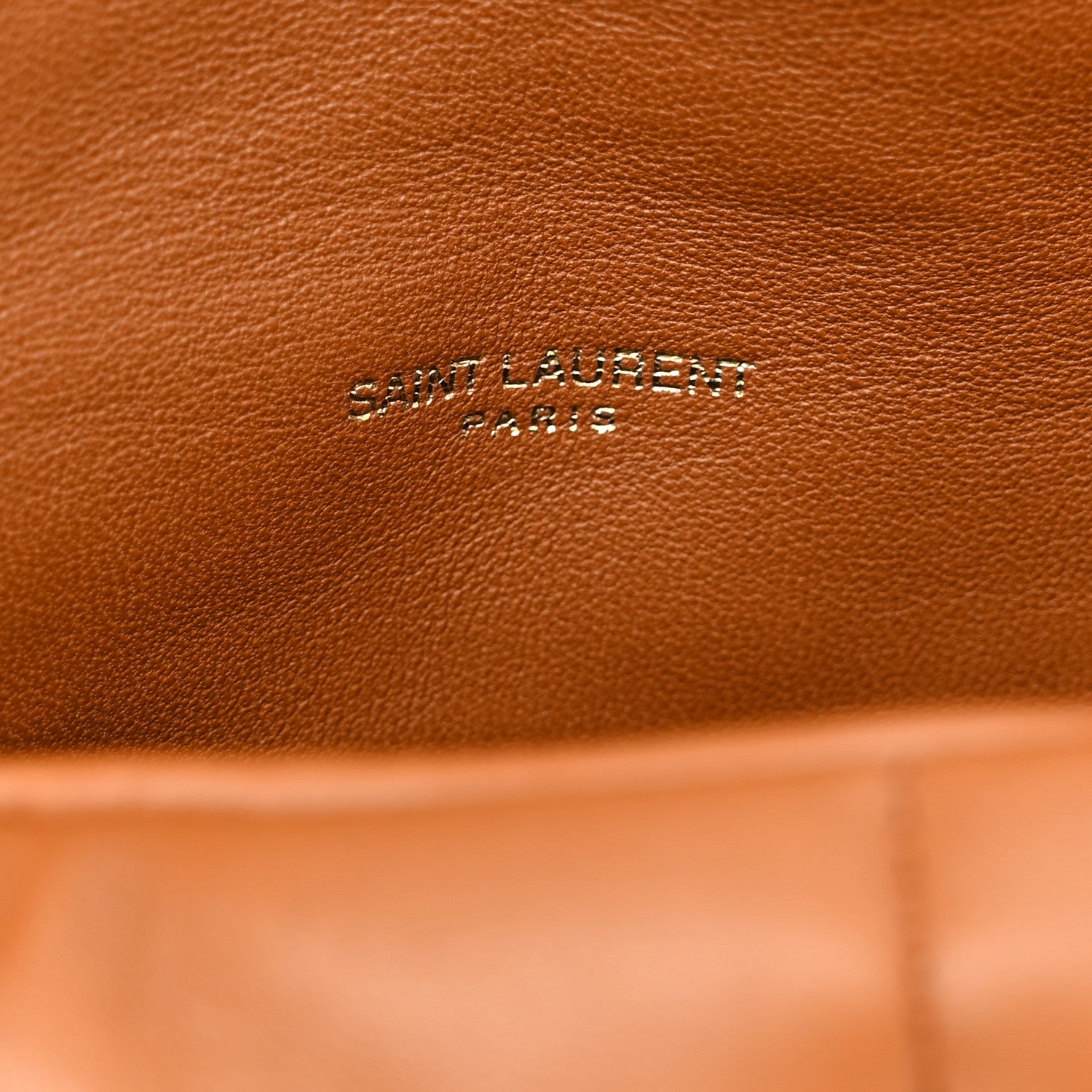 Saint Laurent Lambskin Quilted Small Loulou Puffer Monogram Chain Satchel Dark Honey 7 of 11