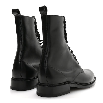 Saint Laurent Stalker Lambskin Mens Army 20 Lace Up Boots 40 Black 5 of 9