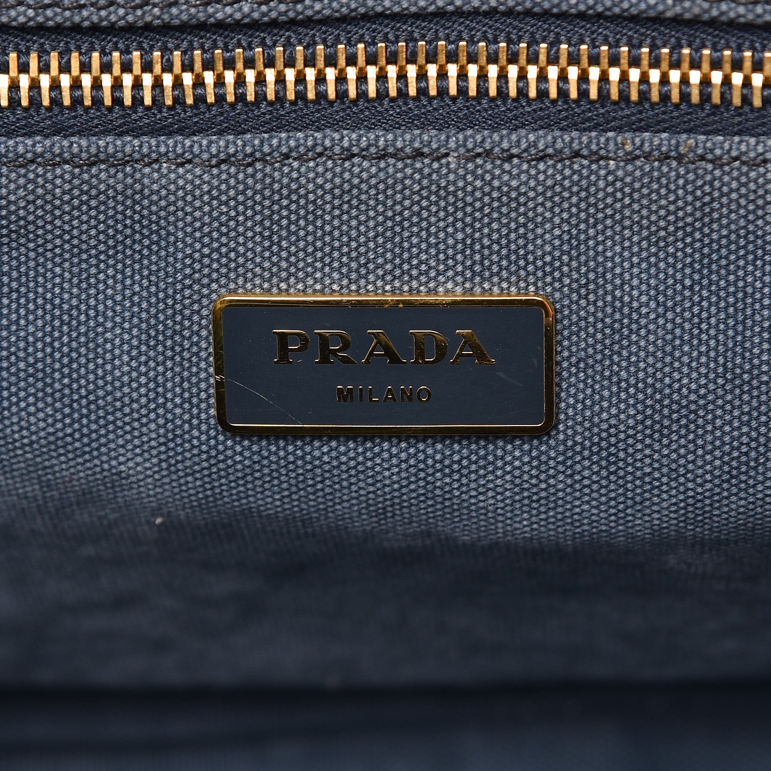 Prada Canvas Canapa Logo Tote Blue 7 of 13