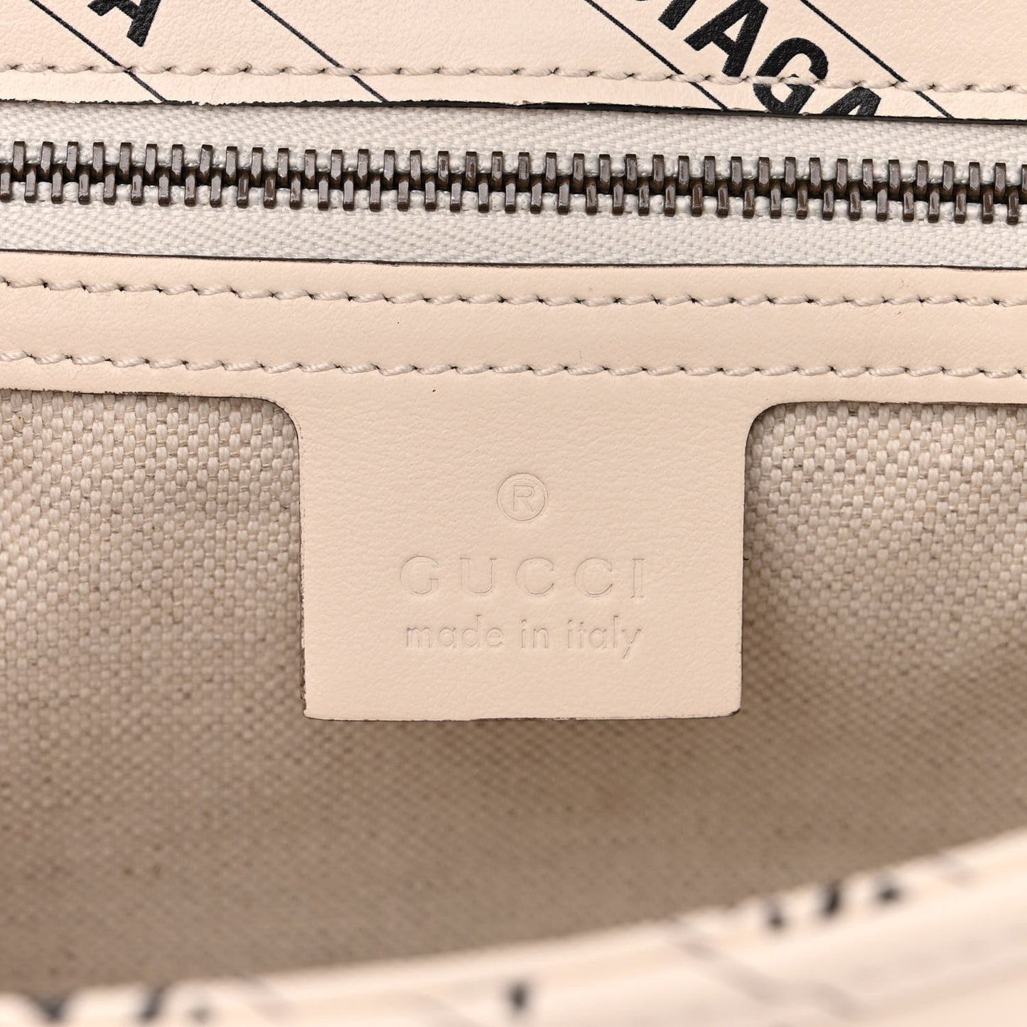 X BALENCIAGA Calfskin Matelasse Logo Print Small GG Marmont Shoulder Bag White