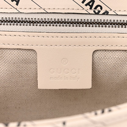 Gucci X BALENCIAGA Calfskin Matelasse Logo Print Small GG Marmont Shoulder Bag White 6 of 11