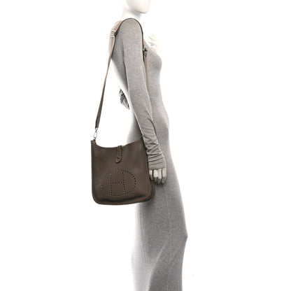 Hermes Taurillon Clemence Evelyne III PM Etoupe 2 of 10