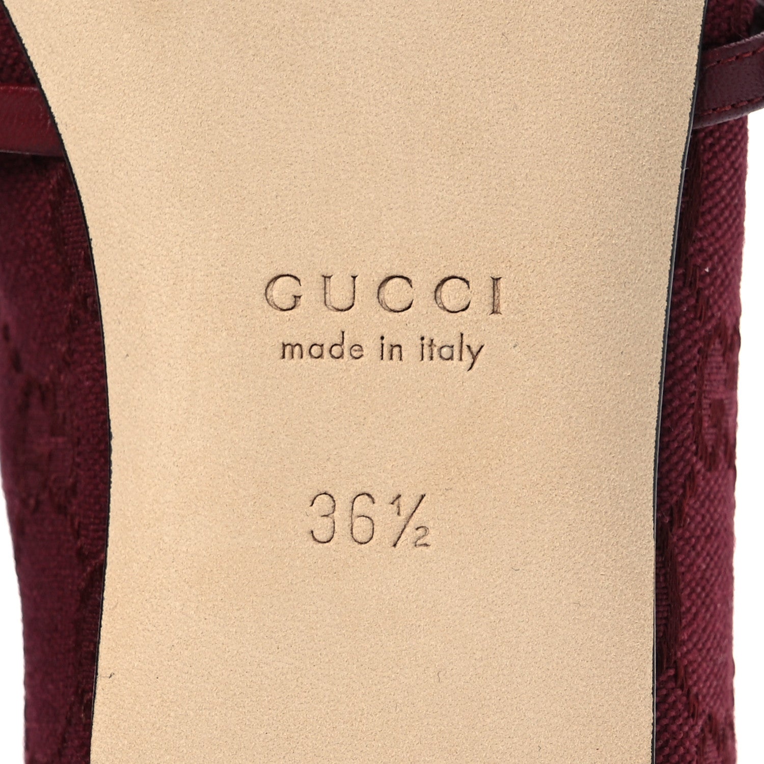 Gucci GG Monogram Horsebit Ballet Flats 36.5 Rosso Ancora 7 of 10