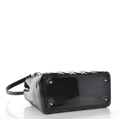 Christian Dior Patent Cannage Medium Lady Dior Black 5 of 14