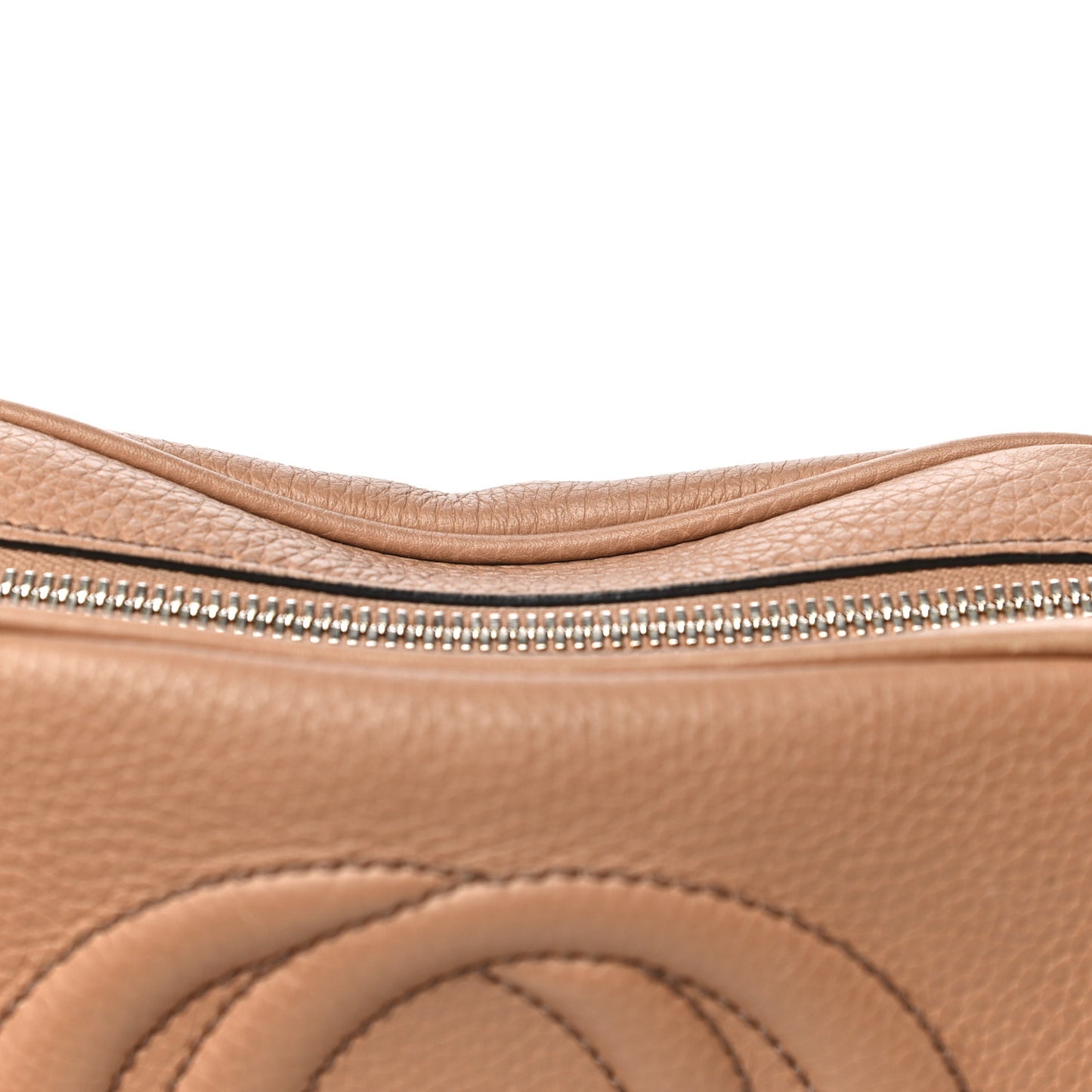 Pebbled Calfskin Small Soho Disco Bag Camelia