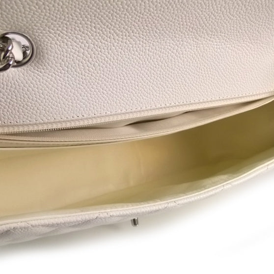 Chanel Caviar Jumbo Flap White 9 of 9