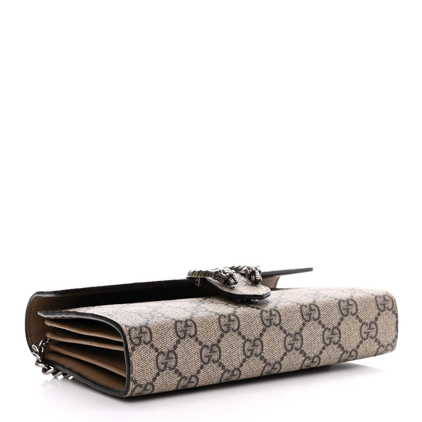 GG Supreme Monogram Mini Dionysus Chain Wallet Beige Taupe