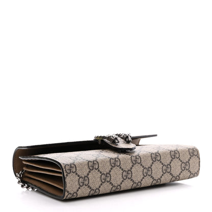 Gucci GG Supreme Monogram Mini Dionysus Chain Wallet Beige Taupe 4 of 12