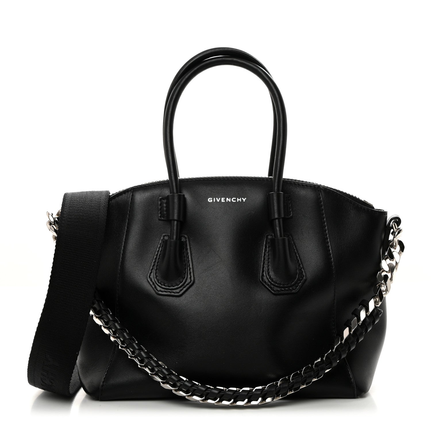 Givenchy Shiny Lord Calfskin Mini Sport Antigona With Chain Black 1 of 9