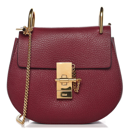 Chloe Grained Lambskin Mini Drew Shoulder Bag Wine Purple 1 of 6