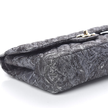Chanel Metallic Brocade Quilted Medium Double Flap Dark Grey 10 of 15