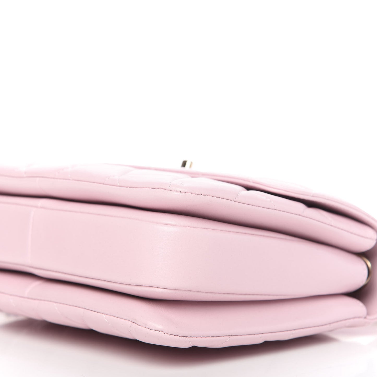 Lambskin Quilted Small Trendy CC Flap Dual Handle Bag Light Pink