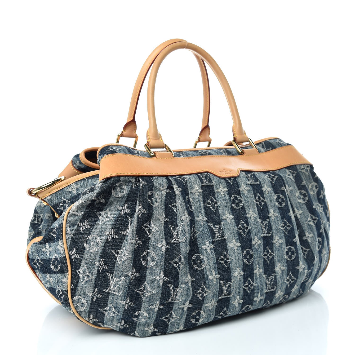 Louis Vuitton Denim Raye Cabas GM 3 of 12