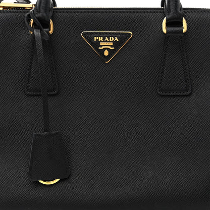 Prada Saffiano Small Galleria Double Zip Tote Black 8 of 16
