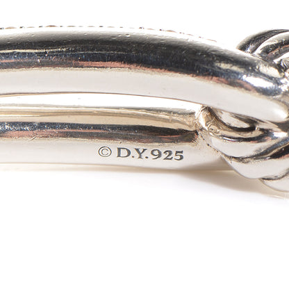 David Yurman Sterling Silver Diamond Pave 10mm Single Loop Labyrinth Bracelet 3 of 6