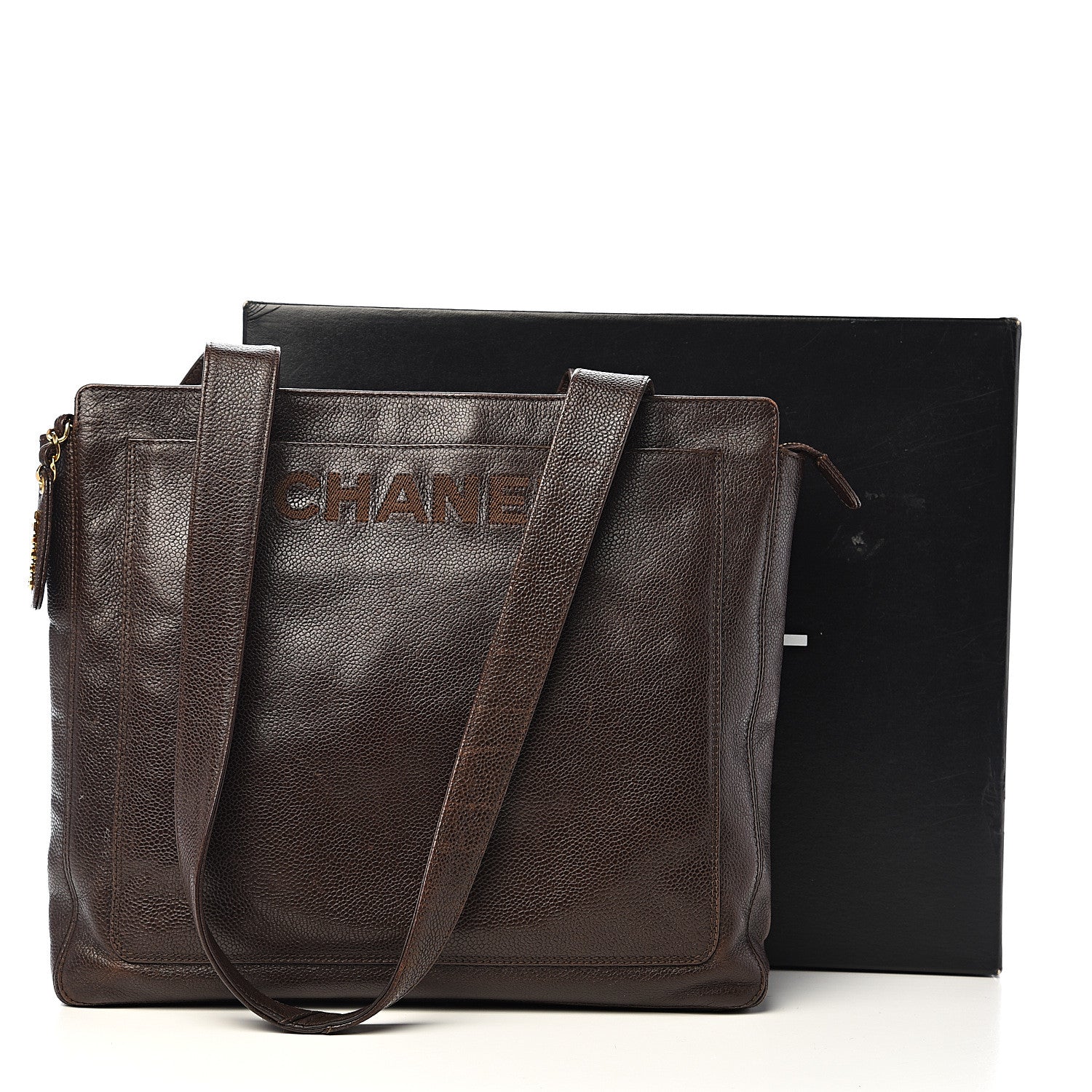 Chanel Caviar Shoulder Bag Brown 14 of 14