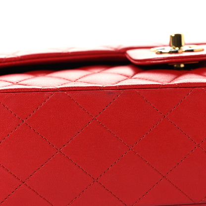 Chanel Lambskin Quilted Medium Double Flap Red 10 of 10