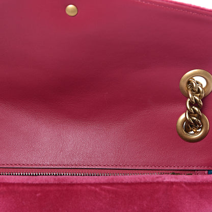 Gucci Velvet Matelasse Small GG Marmont Shoulder Bag Light Raspberry Rose 8 of 11