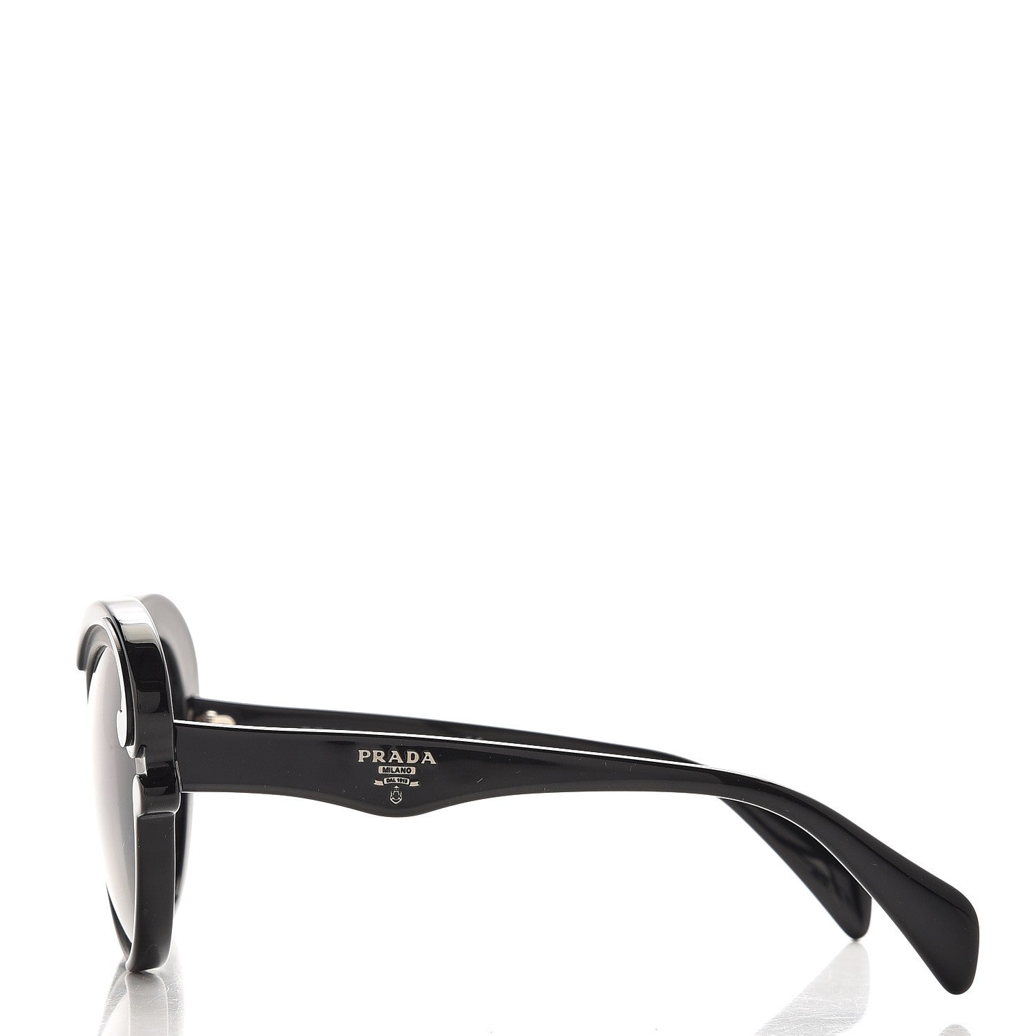 Prada Baroque Cat Eye Sunglasses SPR 28N Black 3 of 7