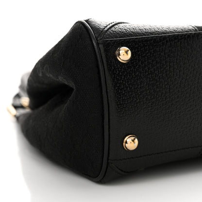 Gucci Monogram Calfskin Large Bardot Tote Black 9 of 13