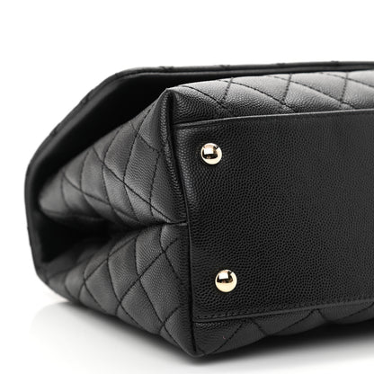 Chanel Caviar Quilted Small Coco Handle Flap Black 8 of 10