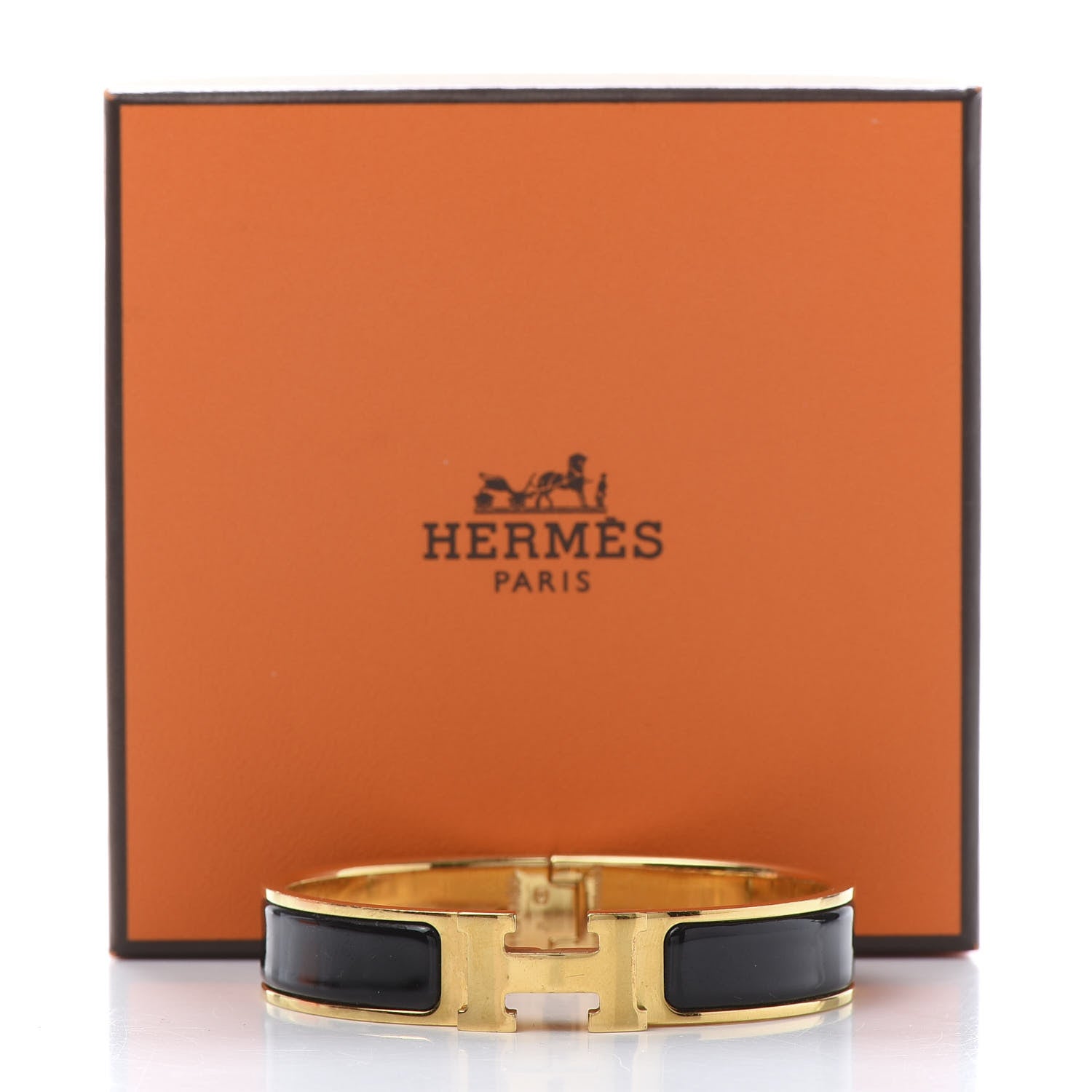 Hermes Enamel Narrow Clic Clac H Bracelet PM Black 6 of 6