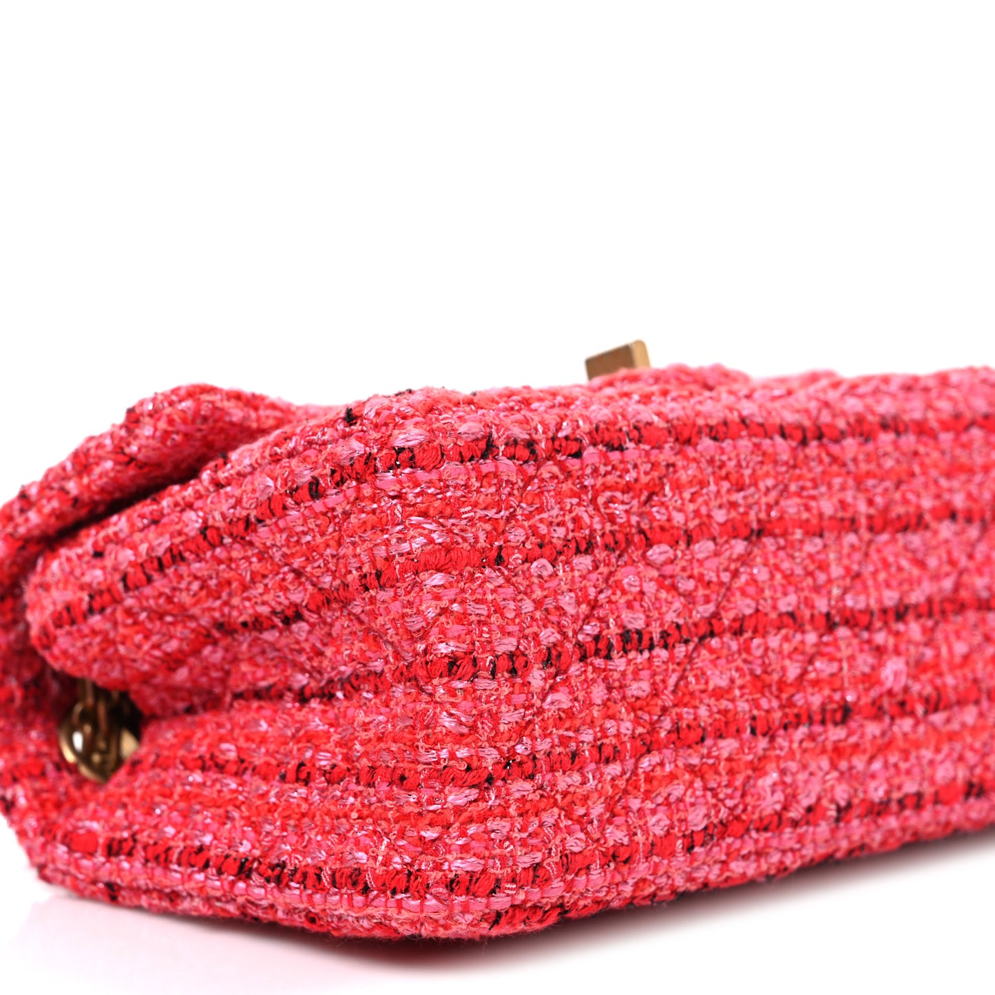 Tweed Quilted Mini 2.55 Reissue Flap Red Ecru Black