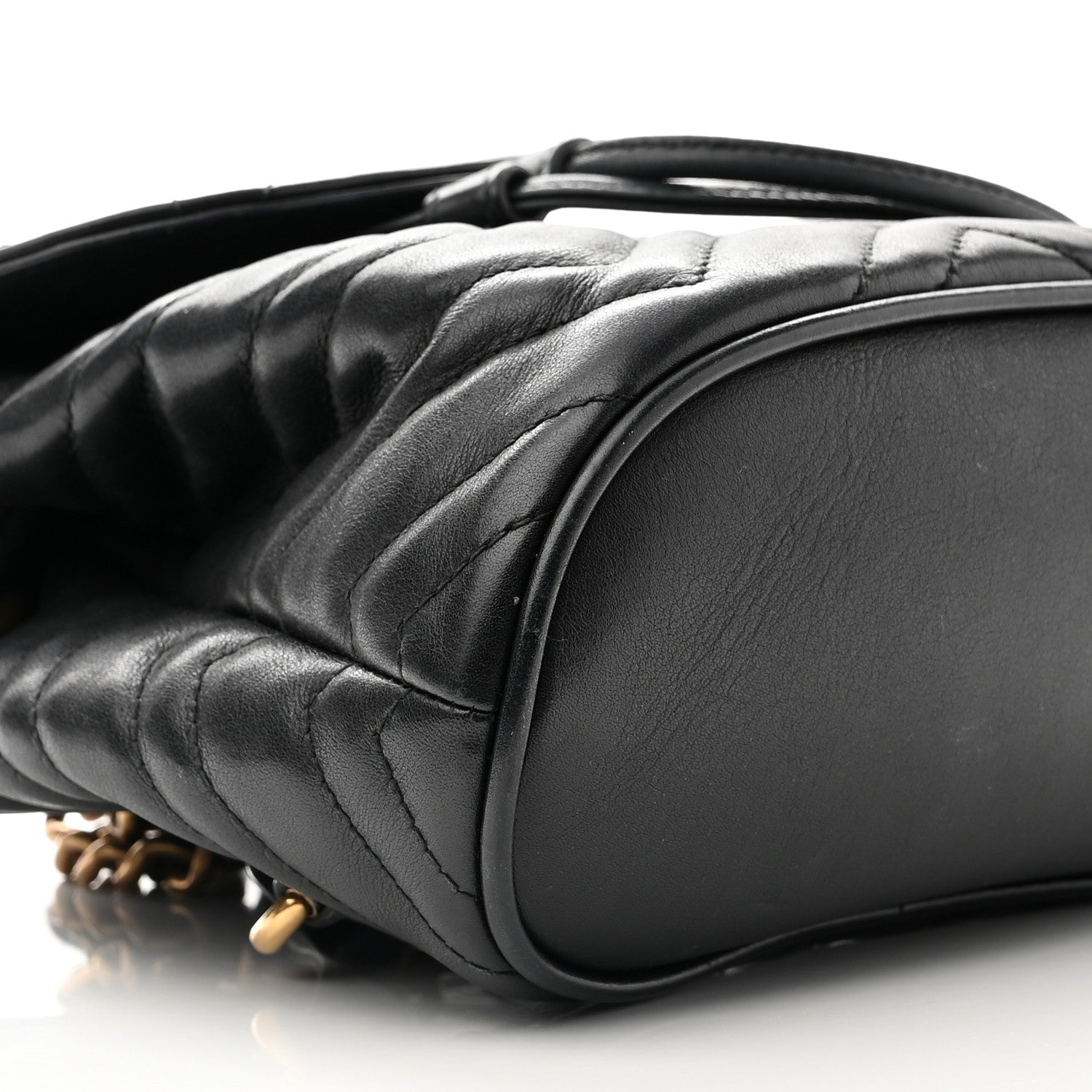 Gucci Calfskin Matelasse GG Marmont Flap Backpack Black 8 of 16