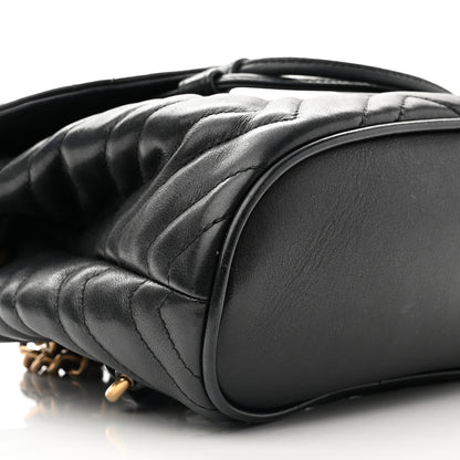 Gucci Calfskin Matelasse GG Marmont Flap Backpack Black 8 of 16