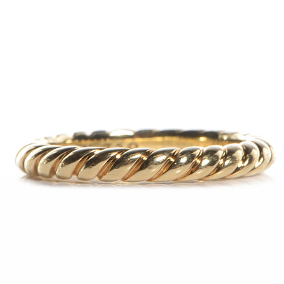 David Yurman 18K Yellow Gold 2.5mm Cable Band Ring 6.5 4 of 6