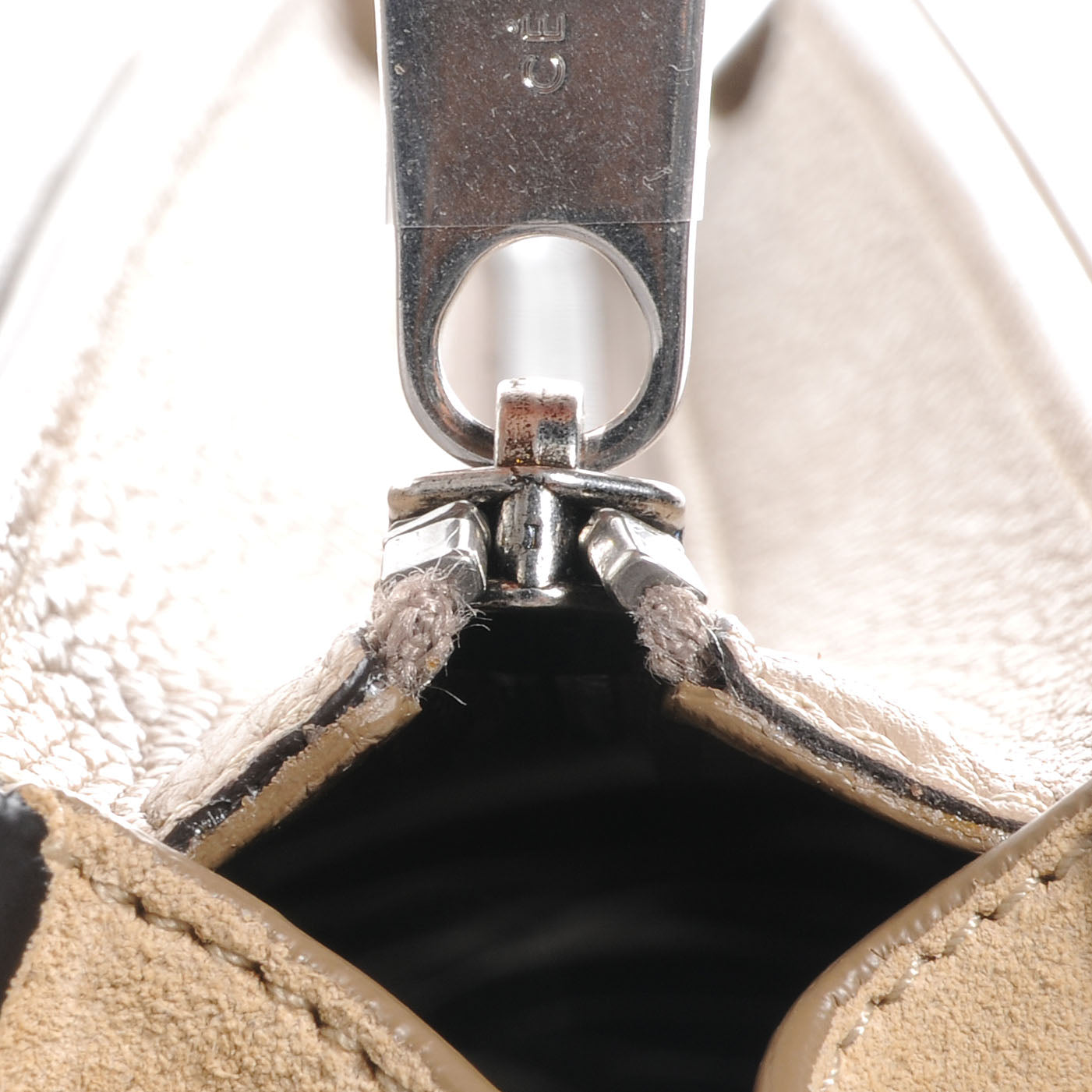 Calfskin and Suede Small Trapeze Dune