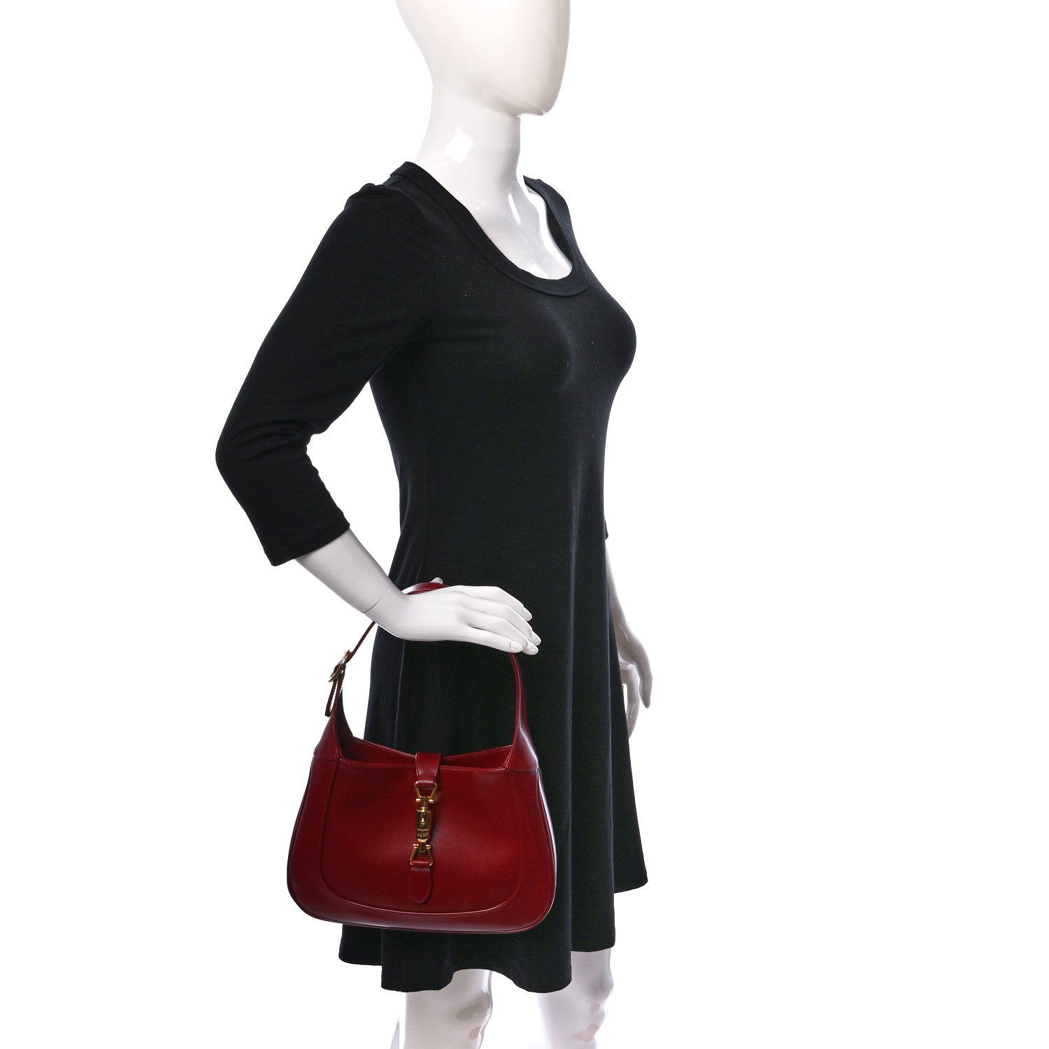 Gucci Boarded Dyana Lux Calfskin Small Jackie 1961 Hobo New Cherry Red 2 of 16
