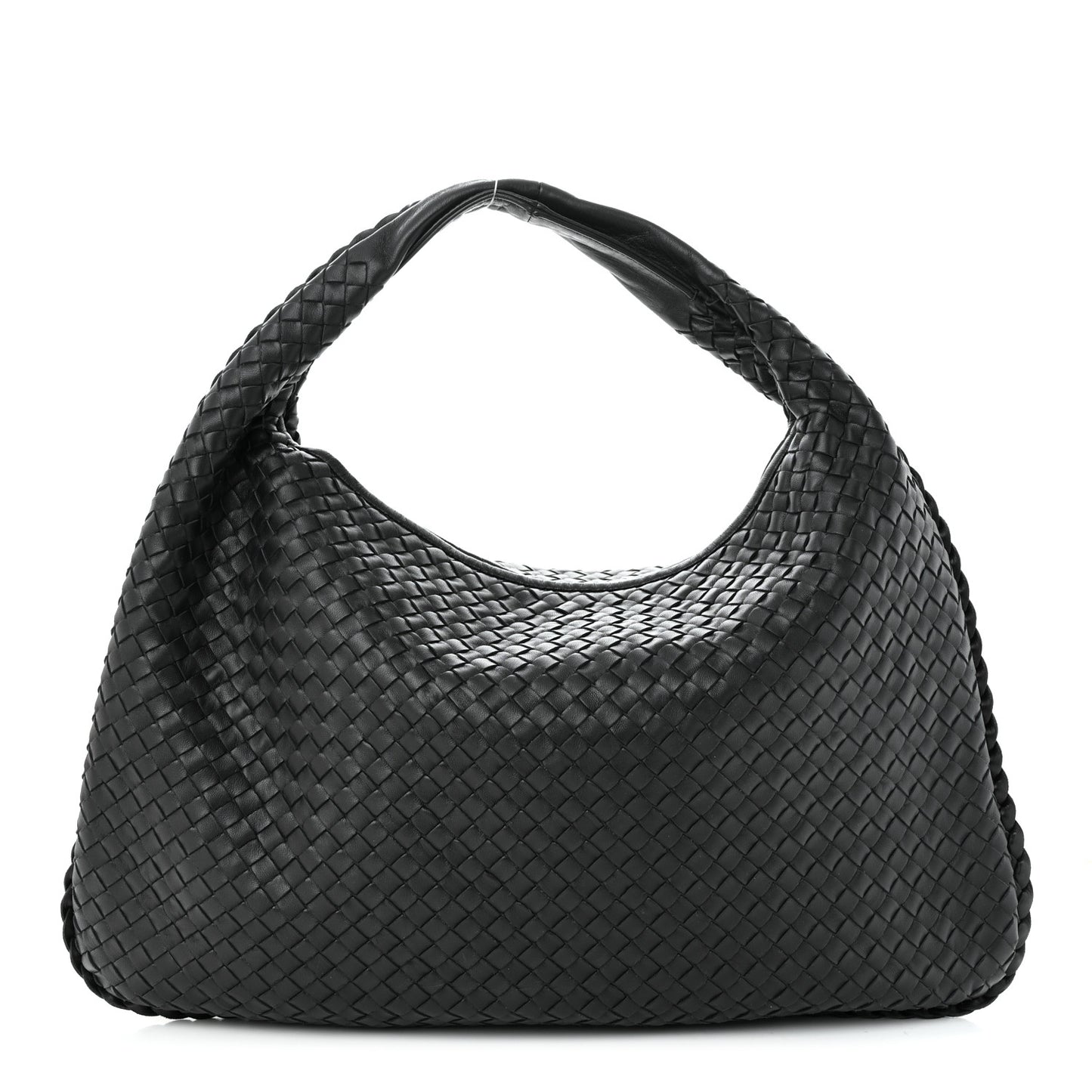 Nappa Intrecciato Large Veneta Hobo Black
