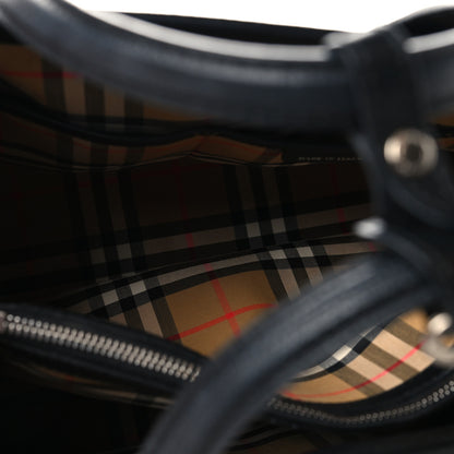 Burberry Derby Calfskin Medium Banner Tote Black 5 of 12