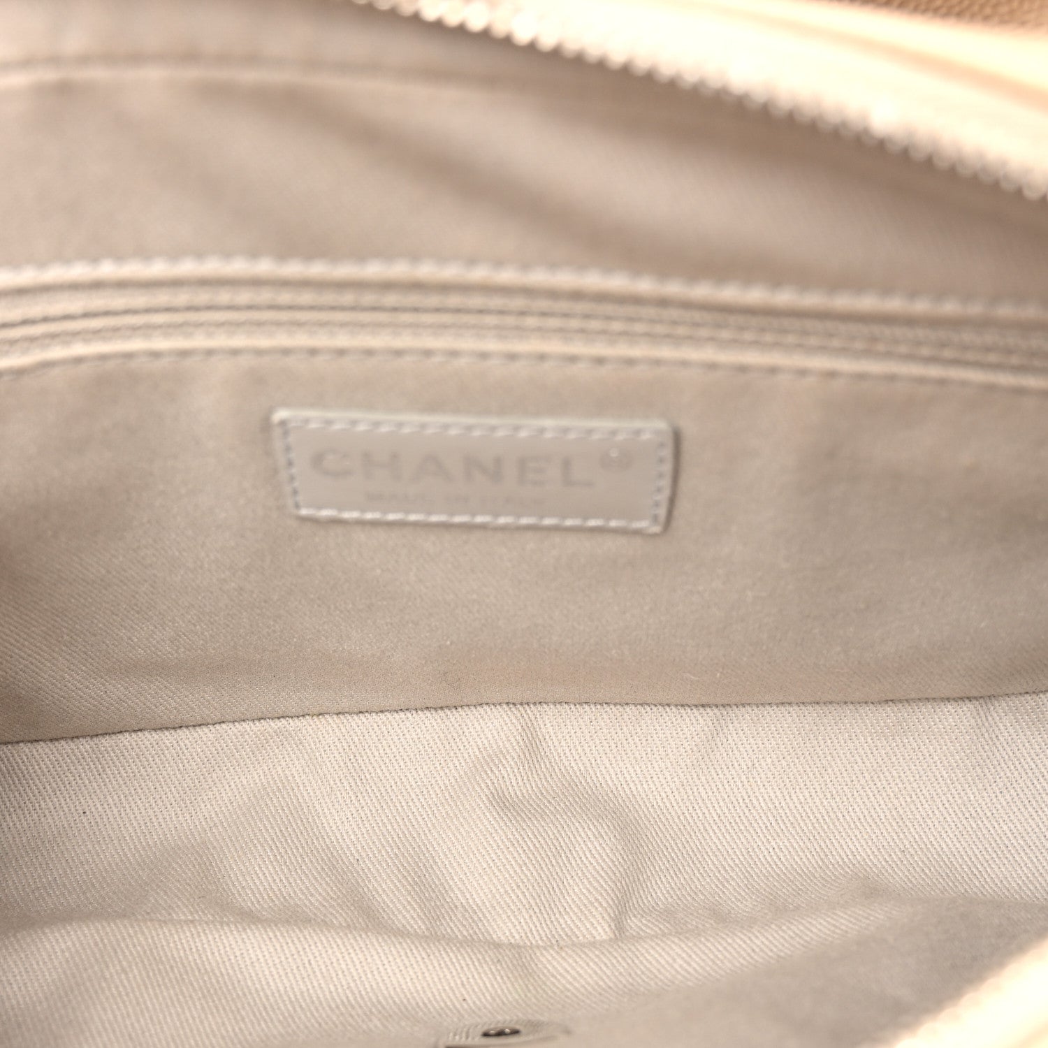 Chanel Caviar Quilted Medium Easy Flap Beige 5 of 10