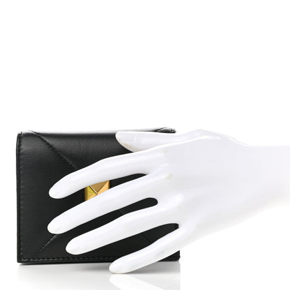 Valentino Garavani Nappa Roman Stud Small Flap Wallet Black 2 of 8