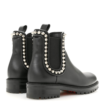 Christian Louboutin Nappa Spiked Capahutta Flat Chelsea Boots 36.5 Black 5 of 9
