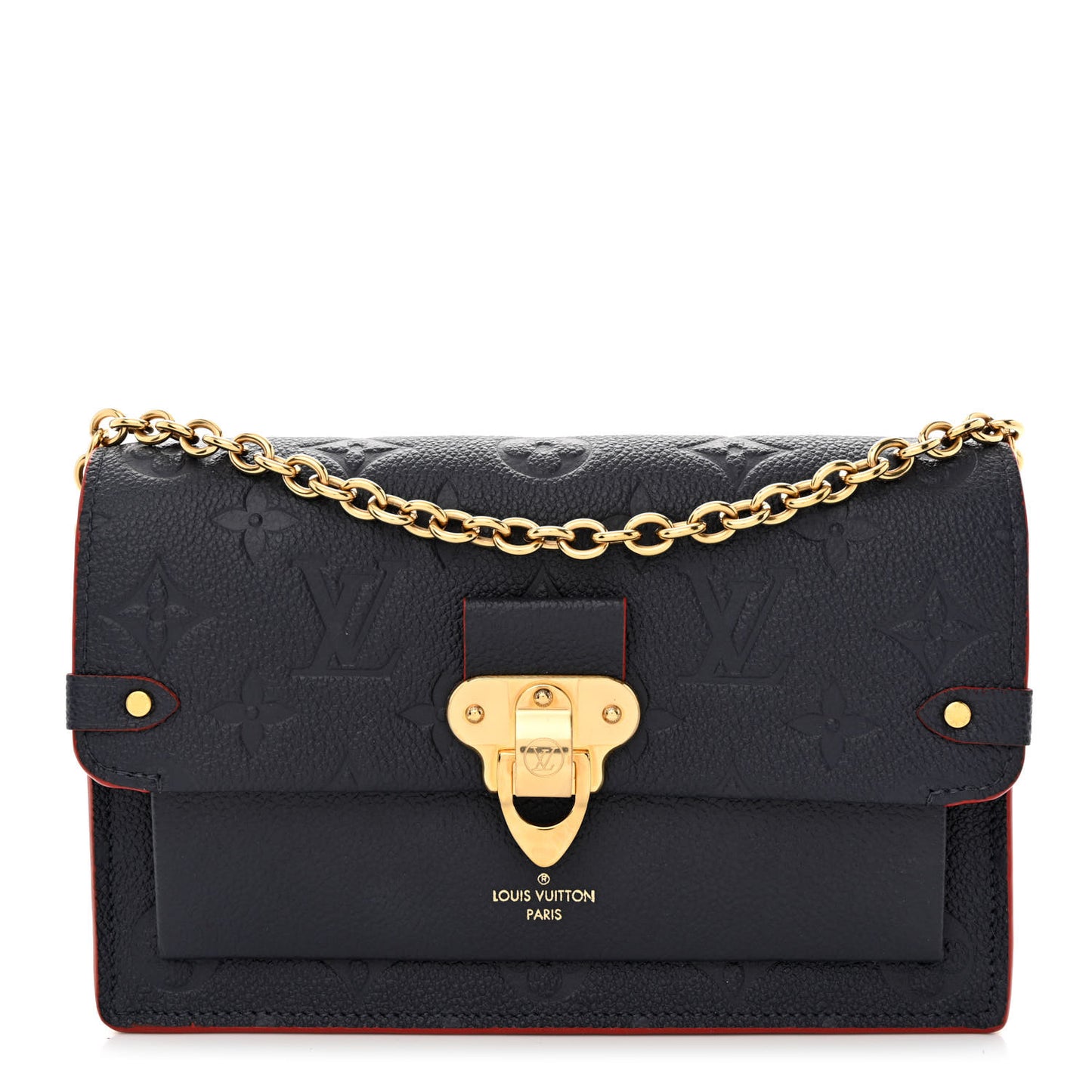 Empreinte Vavin Chain Wallet Marine Rouge