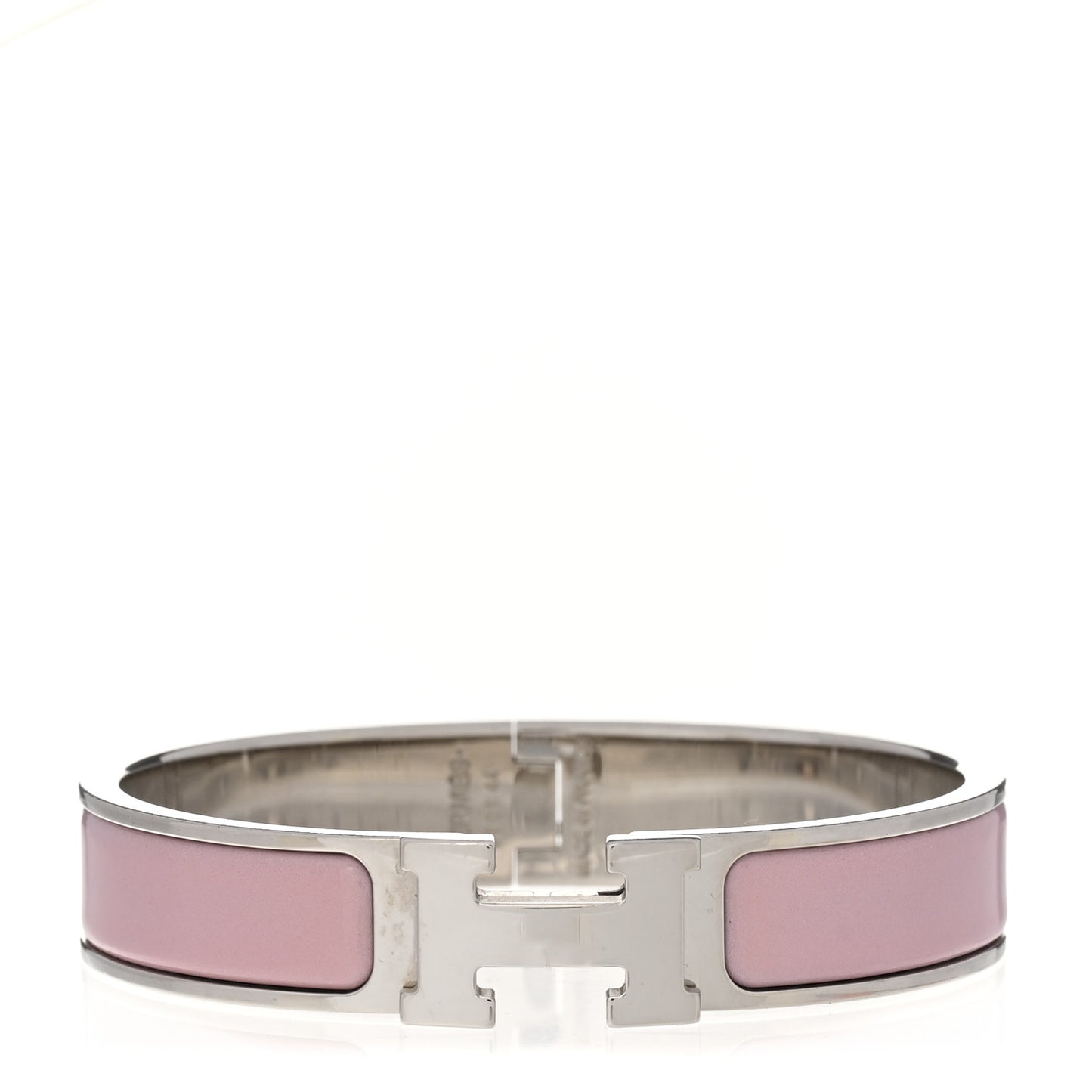 Enamel Narrow Clic Clac H Bracelet GM Dusty Rose