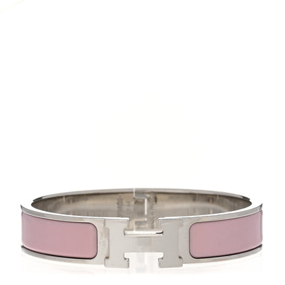 Hermes Enamel Narrow Clic Clac H Bracelet GM Dusty Rose 1 of 3