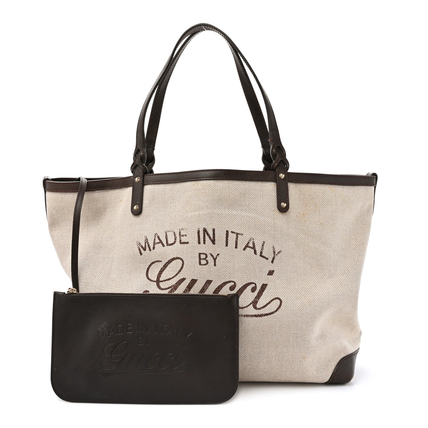 Linen Canvas Large Craft Logo Tote Brown