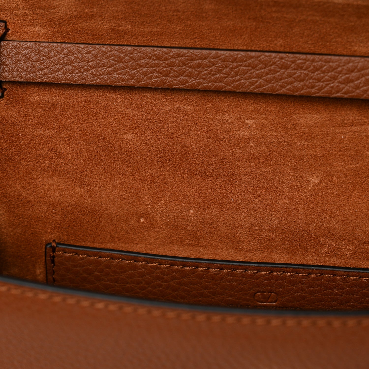Valentino Garavani Pebbled Calfskin Medium Rockstud Flip Lock Crossbody Bag Saddle Brown 10 of 11