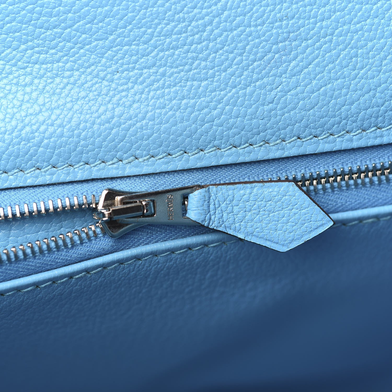 Hermes Togo Kelly Retourne Eclat 35 Etoupe Bleu Azteque 9 of 38