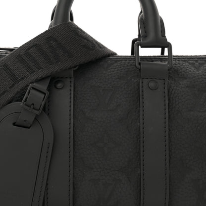 Louis Vuitton Monogram Taurillon Keepall Bandouliere 25 Black 6 of 8
